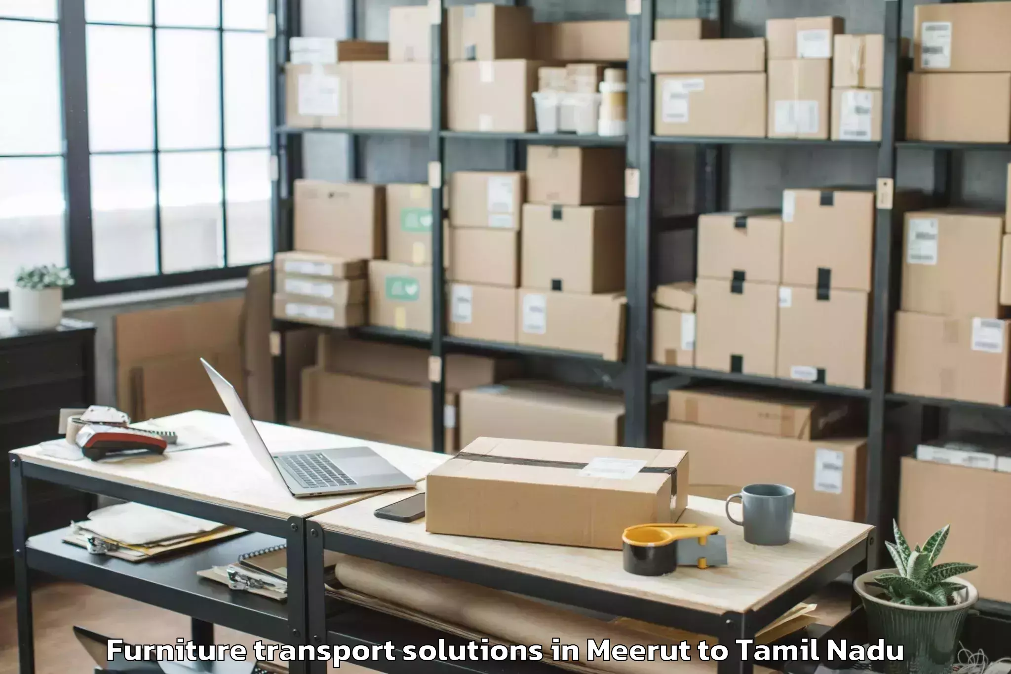 Reliable Meerut to Ranipet Furniture Transport Solutions